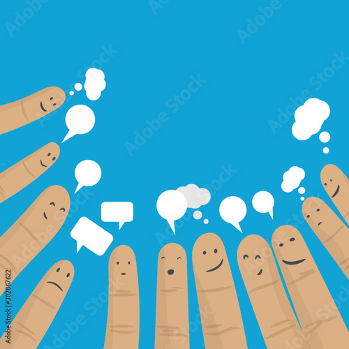 

Social networking flat illustration 
