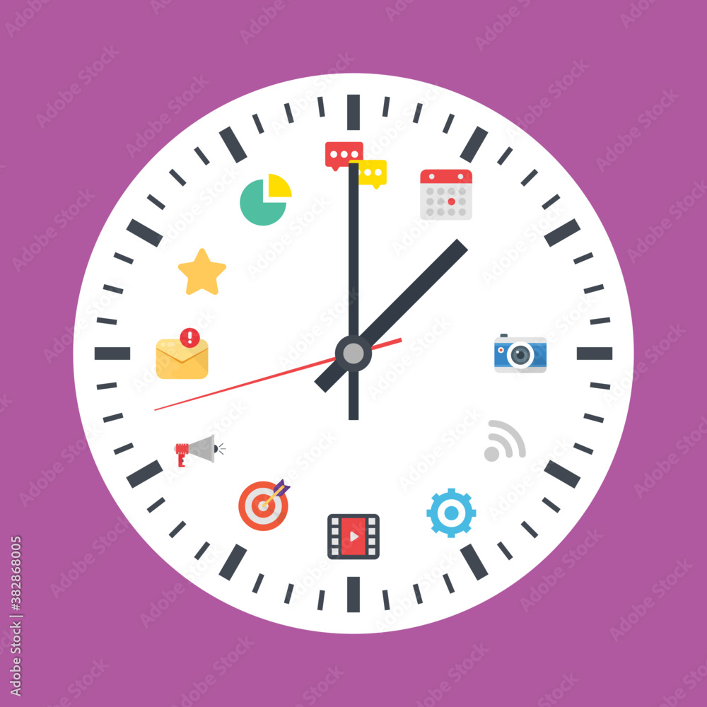 Business time flat illustration
Business time flat illustration
