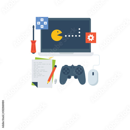 
Game development illustration design
