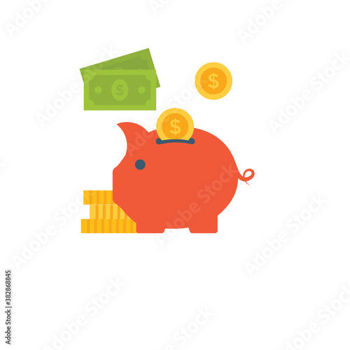 
Piggy bank denoting funding concept 
