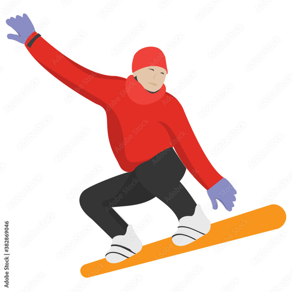 Fototapeta premium Downhill skiing icon, winter sports