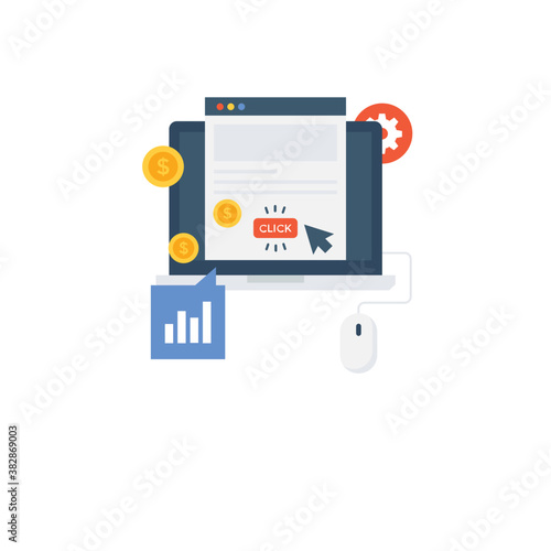 
Pay per click ppc vector illustration 

