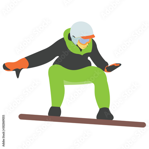 
Downhill skiing icon, winter sports
