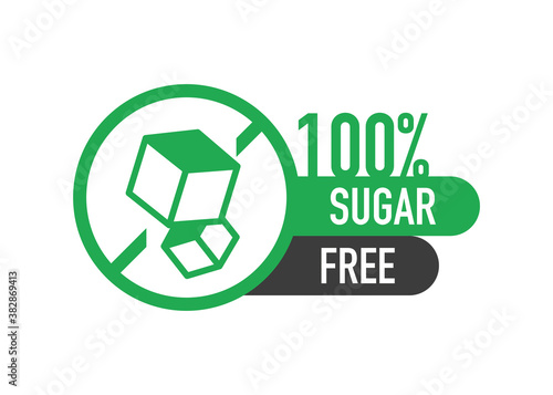 Flat icon with lactose gluten gmo sugar free. Organic signs. Vector illustration.