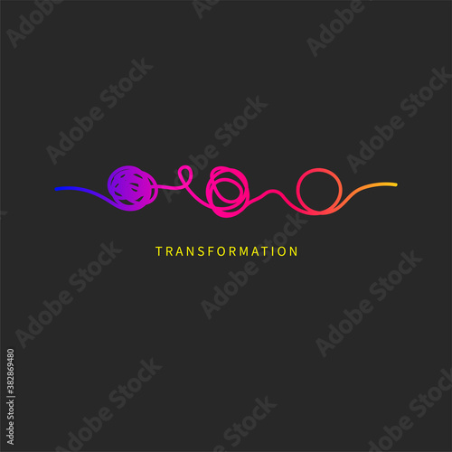 Psychotherapy icon. Transformation symbol. Logo therapy, psychoanalysis