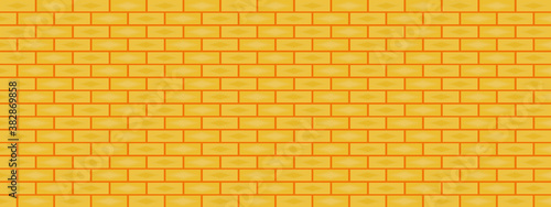 Yellow brick wall with lighting abstract background texture wallpaper decoration pattern seamless vector illustration graphic design 
