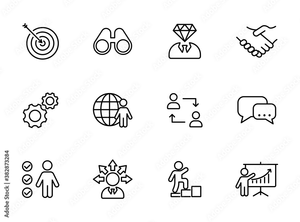 teamwork line vector icons isolated on white. teamwork icon set for web and ui design, mobile apps and print products teamwork line vector icons isolated on white. teamwork icon set for web and ui design, mobile apps and print products