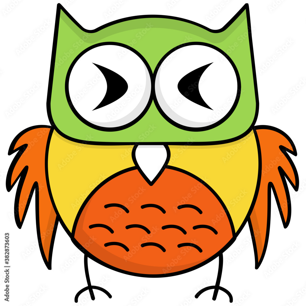 Creative design icon of owl cartoon
Creative design icon of owl cartoon