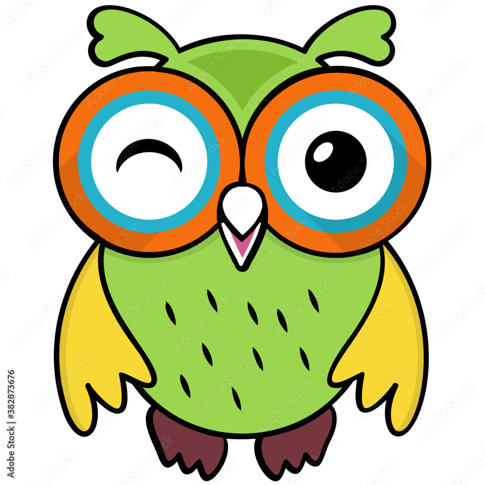Obraz premium Creative design icon of owl cartoon 