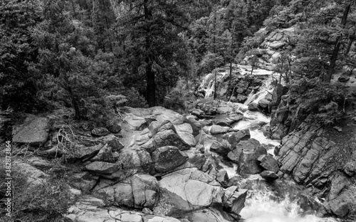 The Cascades at The Confluence of Cascade and Tamarack Creeks, Along Big Oak Flat Road, Yosemite National Park, California, USA