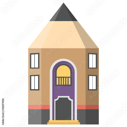 
Isolated vector icon of house sketch
