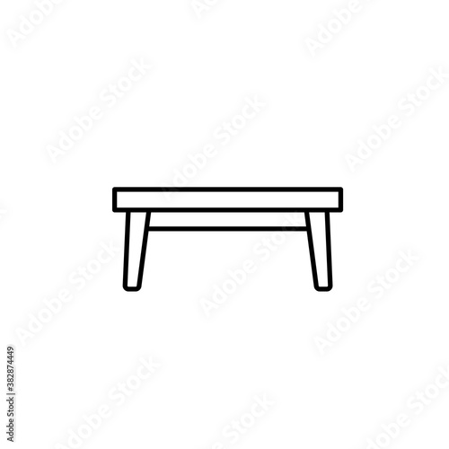 table icon element of furniture icon for mobile concept and web apps. Thin line table icon can be used for web and mobile. Premium icon on white background