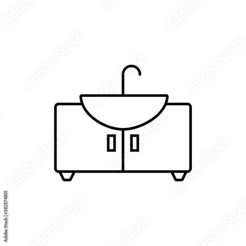 wash-stand icon element of furniture icon for mobile concept and web apps. Thin line wash-stand icon can be used for web and mobile. Premium icon on white background