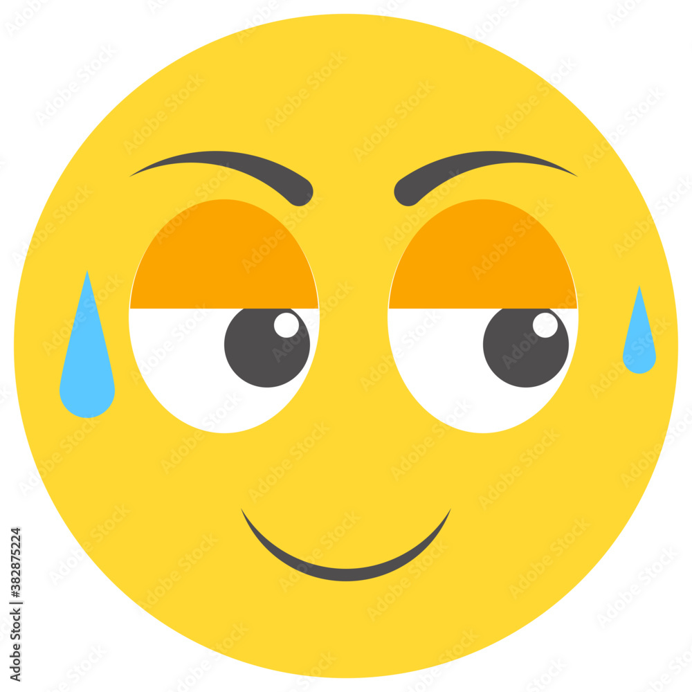 
Emoticon flat design for expression of feelings
