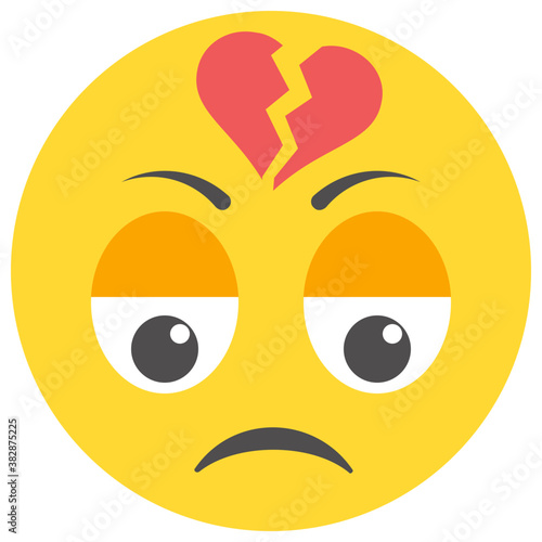 
Heartbroken expression via emoticon
