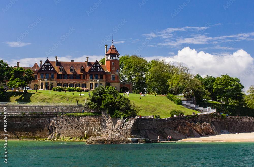 Naklejka premium bahía de la concha en San Sebastián