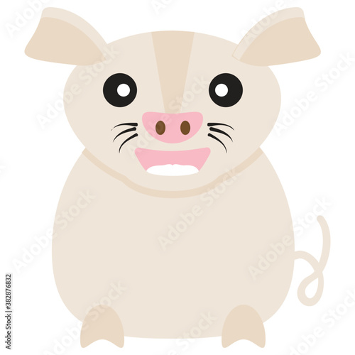  A funny fat pig icon 
