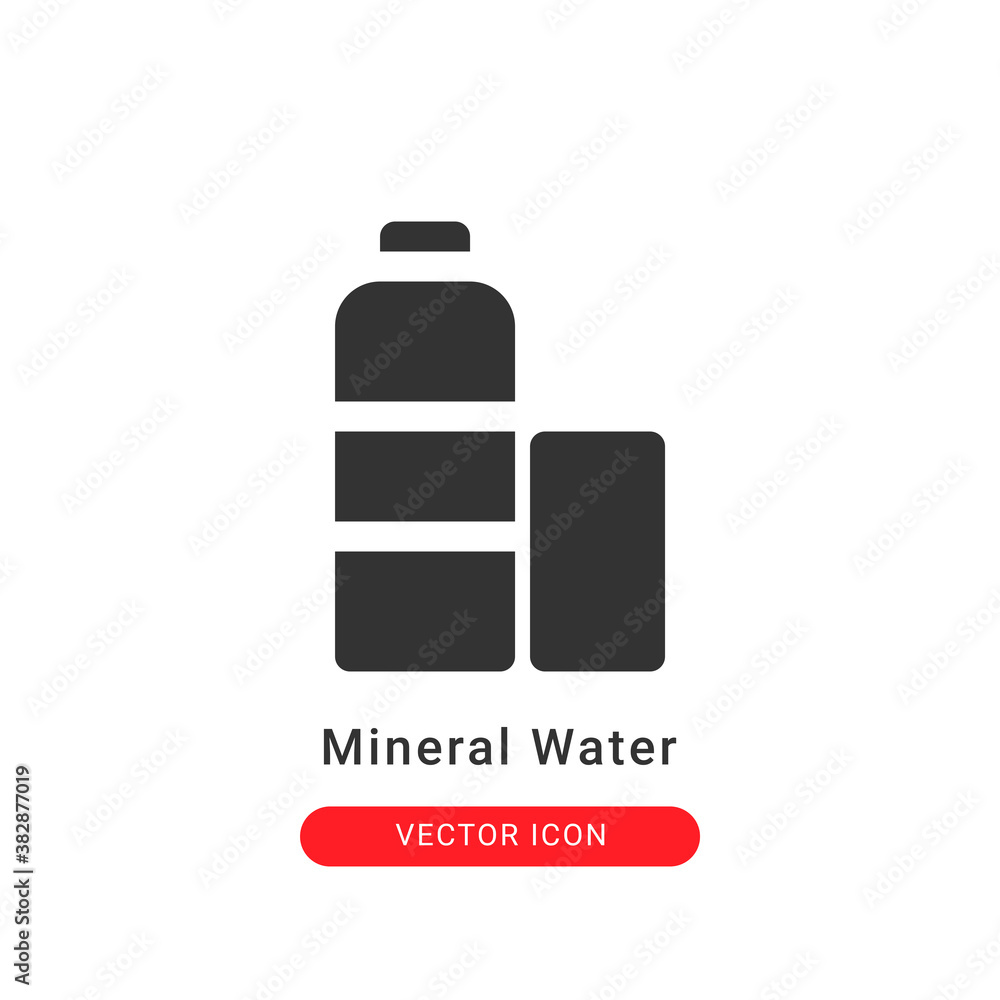Obraz premium mineral water icon in glyph style. for your website design and logo. Vector graphics illustration and editable stroke.