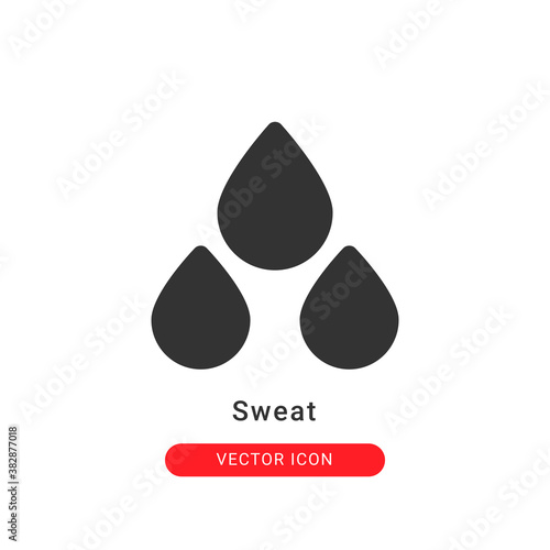 sweat icon in glyph style. for your website design and logo. Vector graphics illustration and editable stroke.