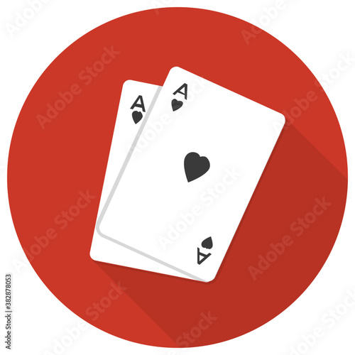 
A poker card ace for casino playing 
