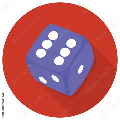 
A rolling dice for playing in casino also called casino dice 
