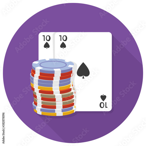 
Gaming chips or poker chips for gambling 
