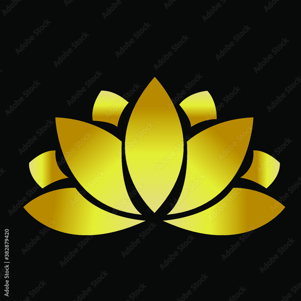 Lotus Flower Gold Vector Art, Icons, and Graphics for Free Download