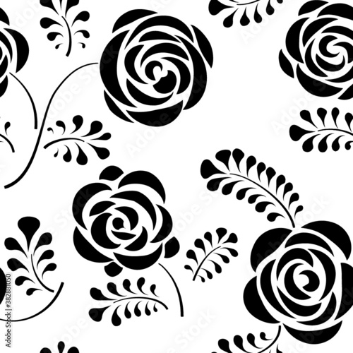 Floral seamless pattern. Flower background. Flourish garden texture with flow...