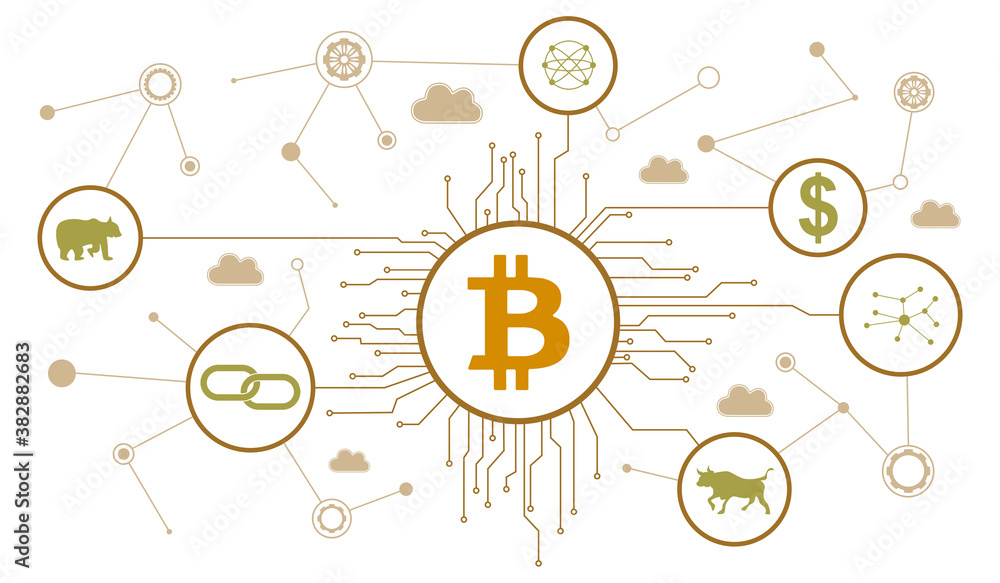 Fototapeta premium Concept of bitcoin