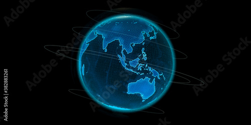 3d earth .  abstract background. world globe . world map. map. dark planet.  3d Sphere. 3d rendering abstract earth.