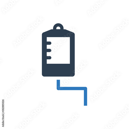 infusion icon - medical saline icon symbol vector