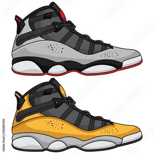 basketball shoes vector art