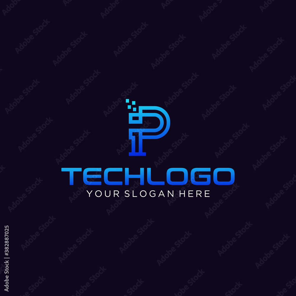 technology logo design vector for business companies technology logo design vector for business companies