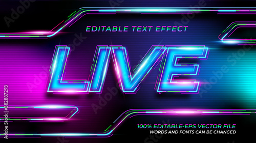 Live Neon Text Effect