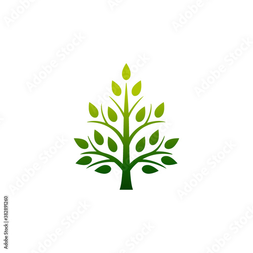 Tree icon flat vector illustration.