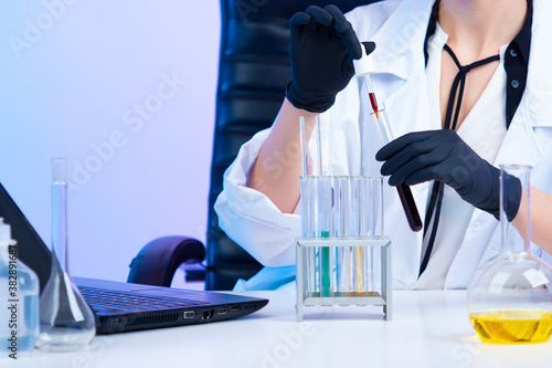 The technician adds the rea...