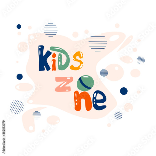 Children's play area banner. Children's play posters, children's playground, entertainment, educational hall. Playground poster concept, vector illustration. Children's play area.