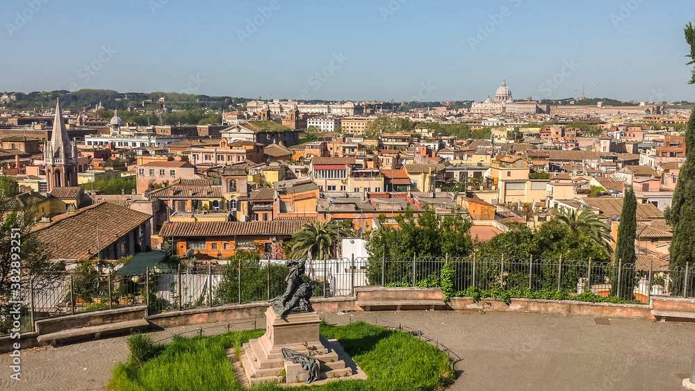 Panorama of Rome from the Janiculum terrace