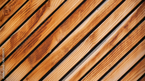  Close-up of diagonal wooden planks