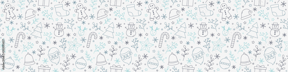 Christmas background with decorations. Xmas seamless pattern. Vector Christmas background with decorations. Xmas seamless pattern. Vector