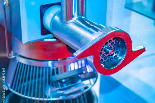 Industrial meat grinder in ...