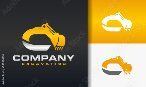 excavator letter B logo