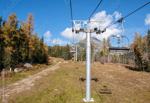  Chairlift from Strbske Pleso to Solisko in the High Tatras in Slovakia