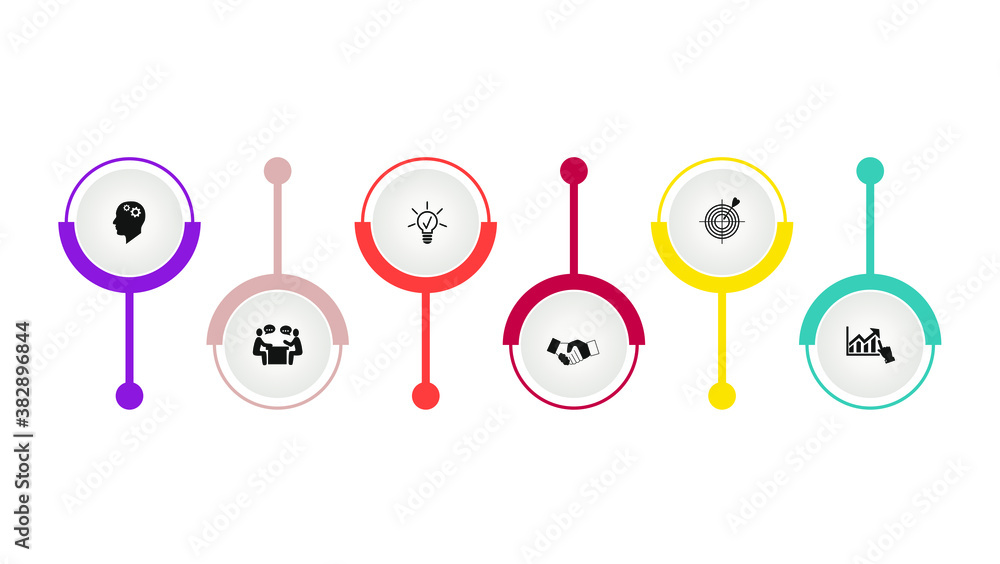 Business data visualization, infographics. Scheme of the process of ...