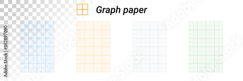 grid paper. seamless pattern. architect background. graph millimeter grid. vector illustration set