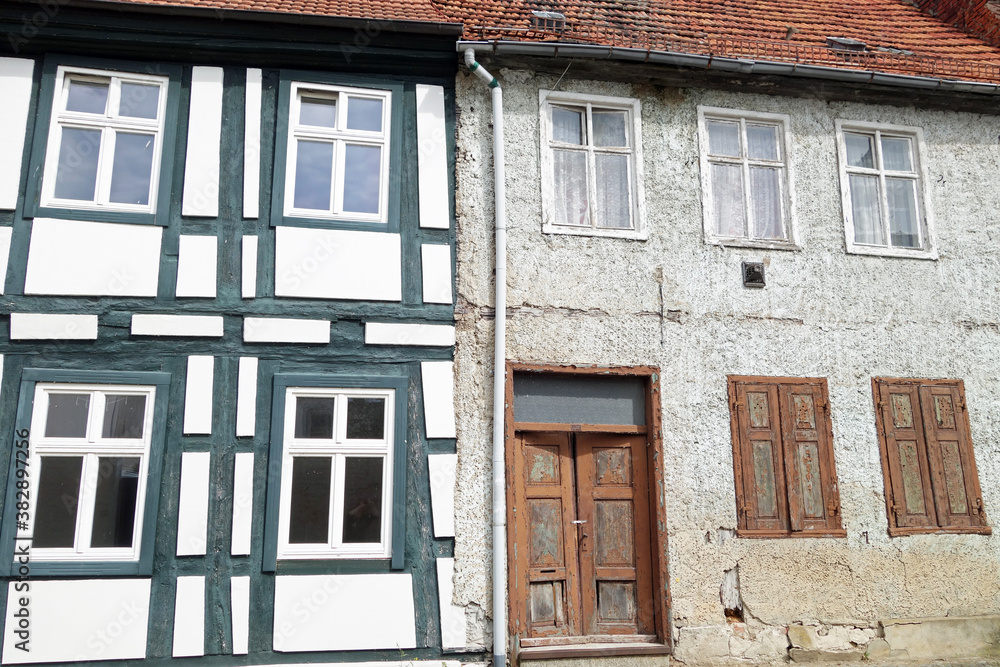 Hafelberg in Sachsen-Anhalt Fassaden neu und alt