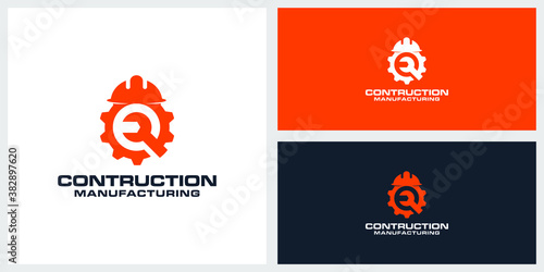 contruction logo design vector