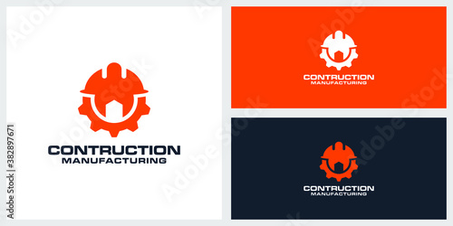 contruction logo design vector