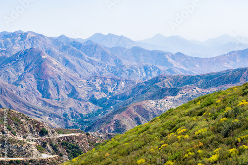 landscape with mountains in California
