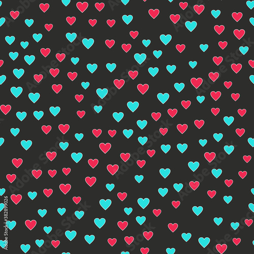 Seamless pattern with hearts. Vector illustration
